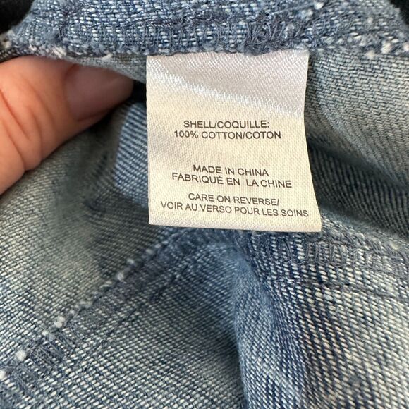 Divine Heritage Denim Tie Dye Dress Size XS Mini Fringe Hem Puff Sleeve Western - Picture 13 of 13